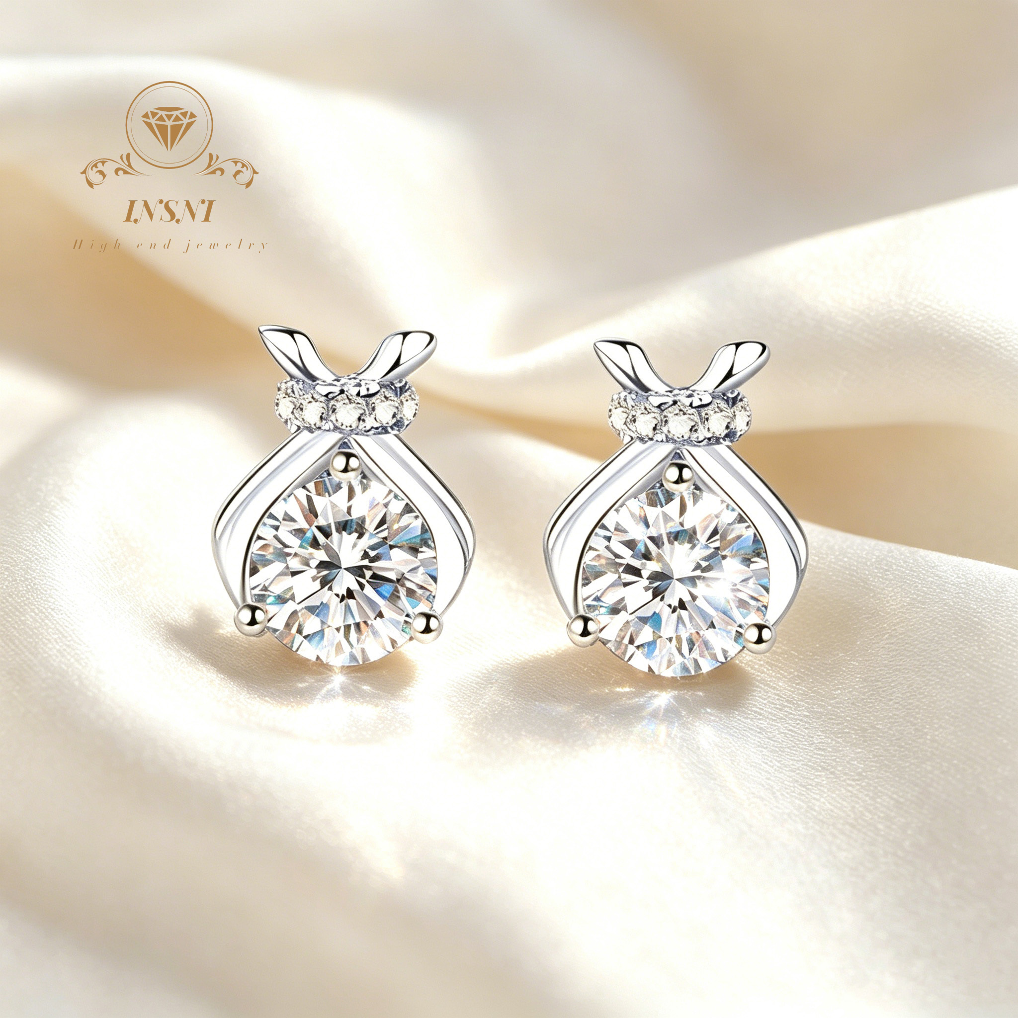 Luxury Bags Affordable - S925 Silver Moissanite Bow Lucky Bag