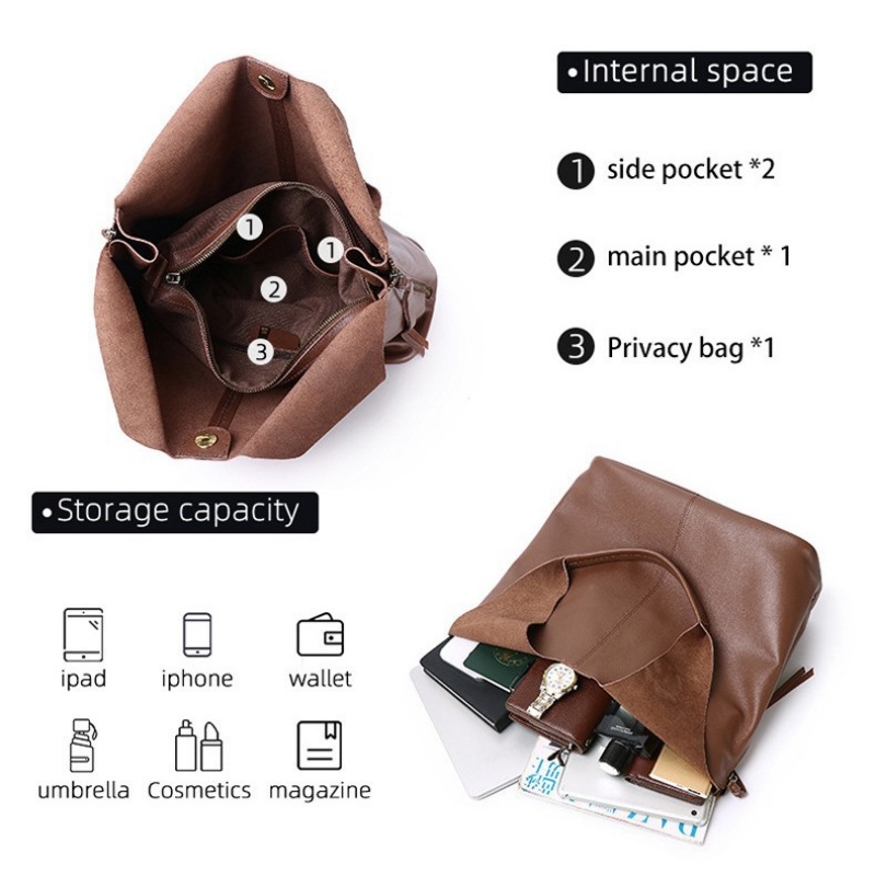 Luxury Cowhide Leather Women T - Luxury Tote Bags With Zipper ulasan dan harga