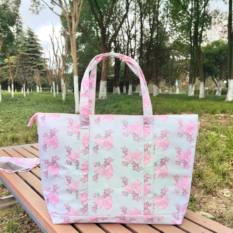 Fashion Floral Printed Tote Ba - Luxury Tote Bags With Zipper ulasan dan harga