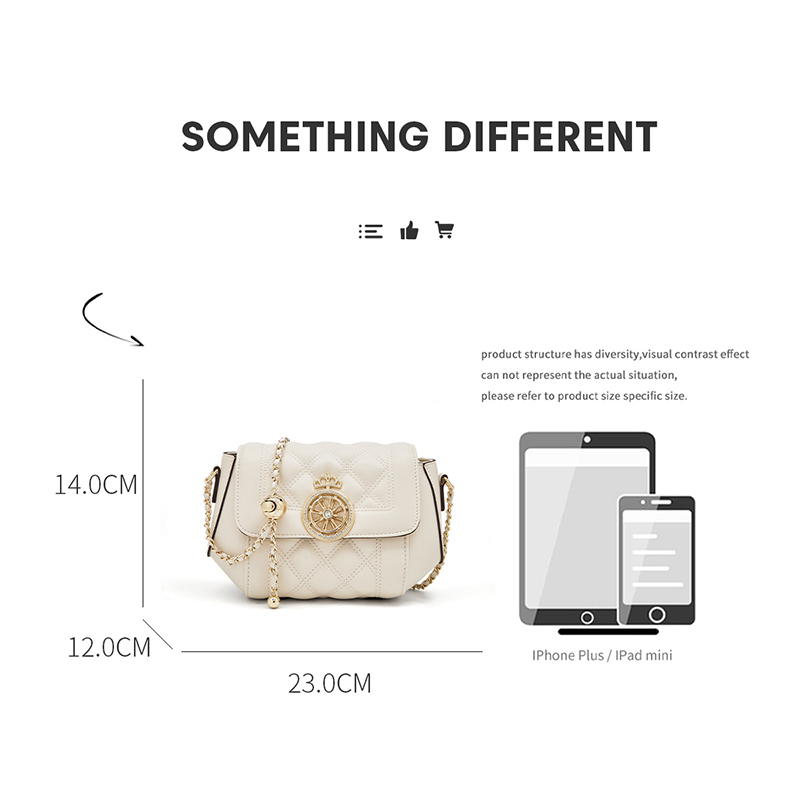 FOXER Elegant Women's White Qu - Luxury Bags White ulasan dan harga