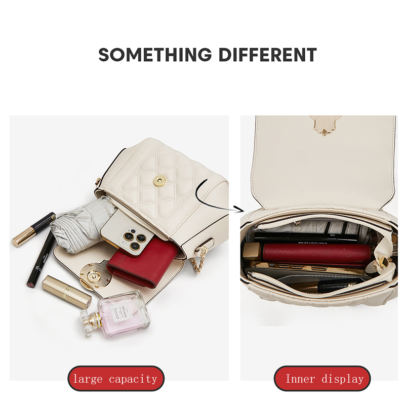 FOXER Elegant Women's White Qu - Luxury Bags White ulasan dan harga