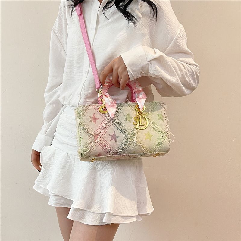 Y2K Women's New Denim Star Han - Luxury Bags White ulasan dan harga