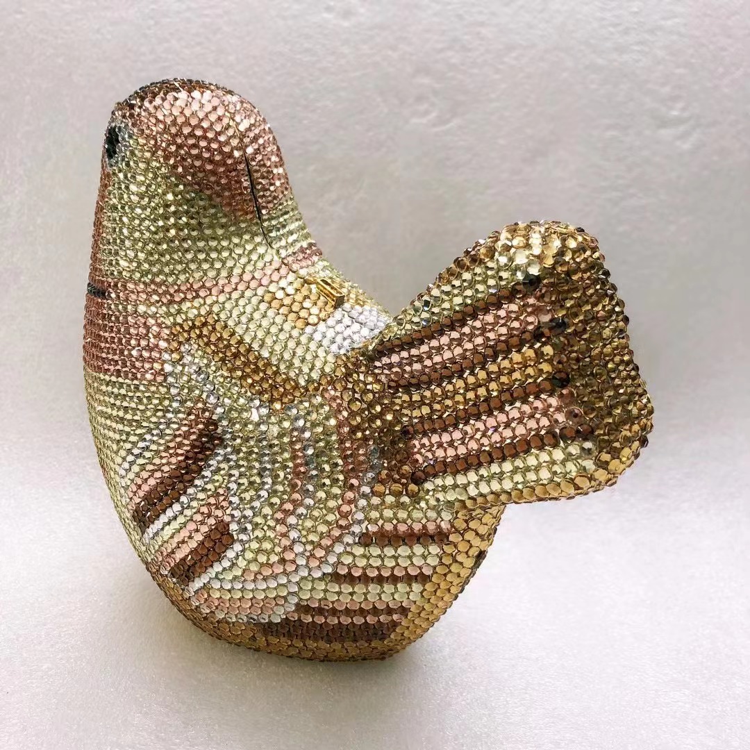 Bird Diamond Evening Bag Clutc - Luxury Bags White ulasan dan harga