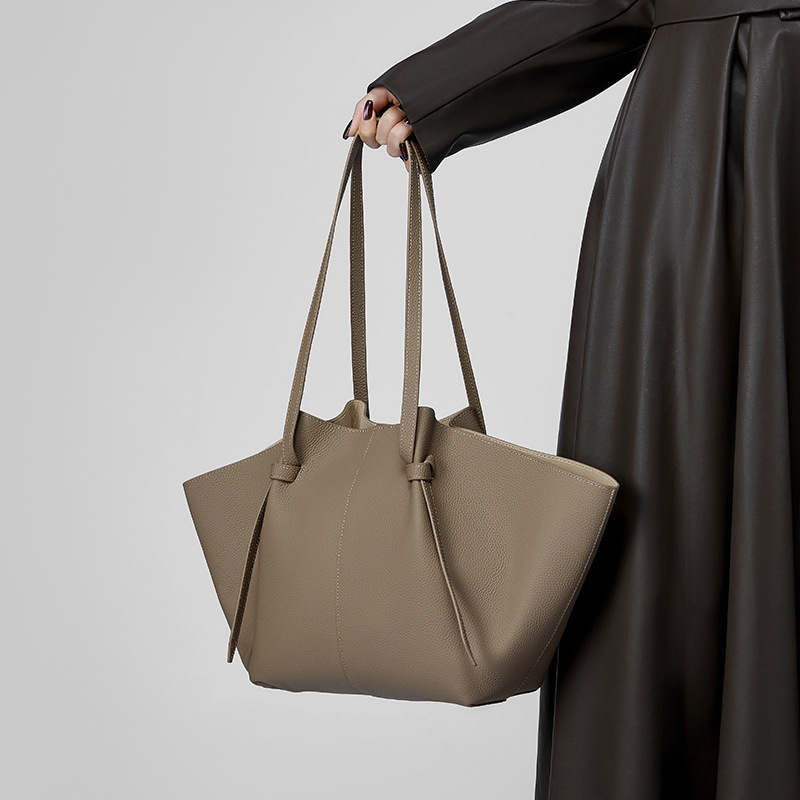 Women Cow Leather Large Capaci - Luxury Tote Bags With Zipper ulasan dan harga