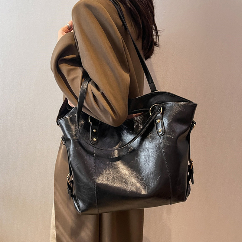Vintage Women's Shoulder Bag L - Luxury Tote Bags With Zipper ulasan dan harga