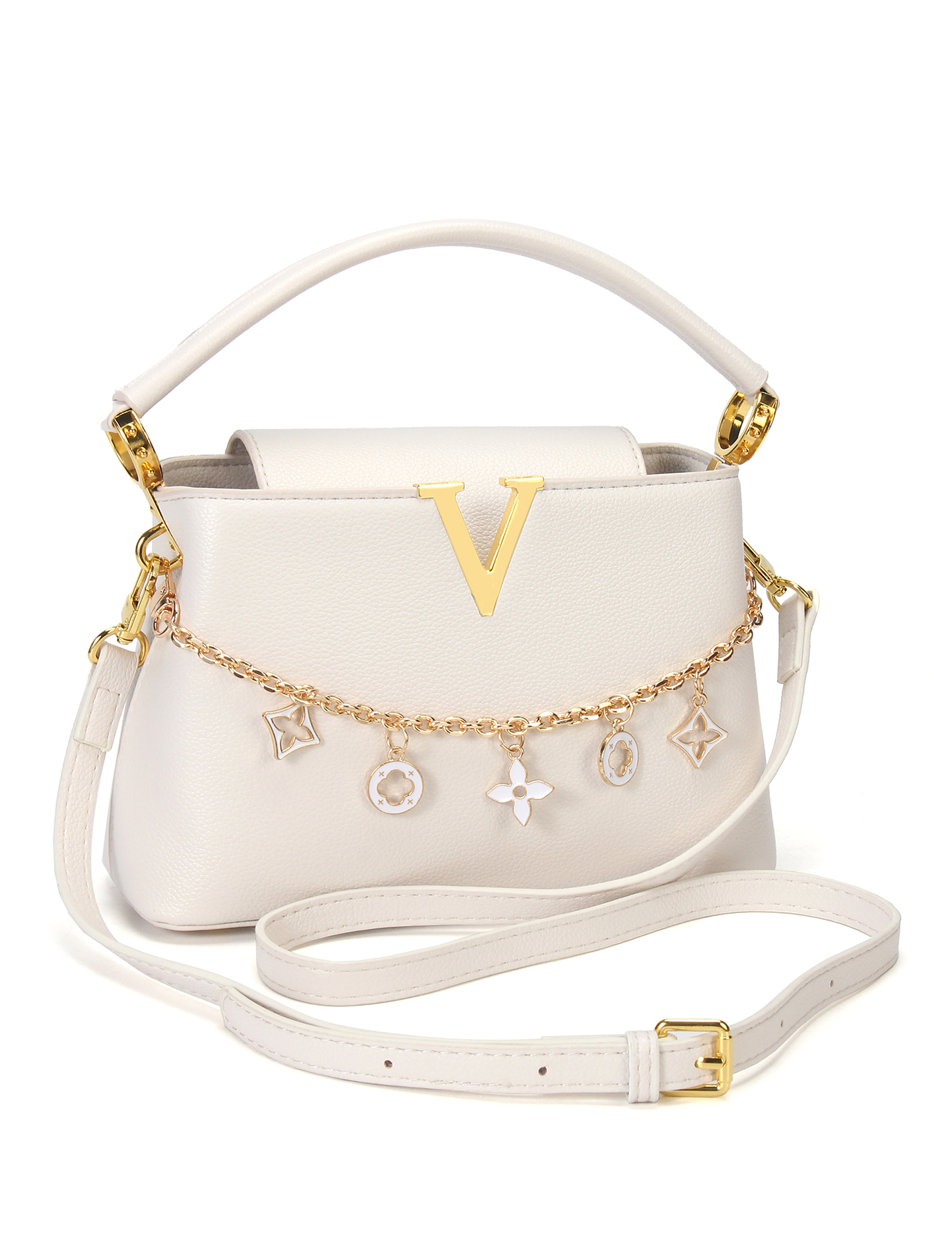 Gold V-Shaped Embellished Wome - Luxury Bags Affordable ulasan dan harga