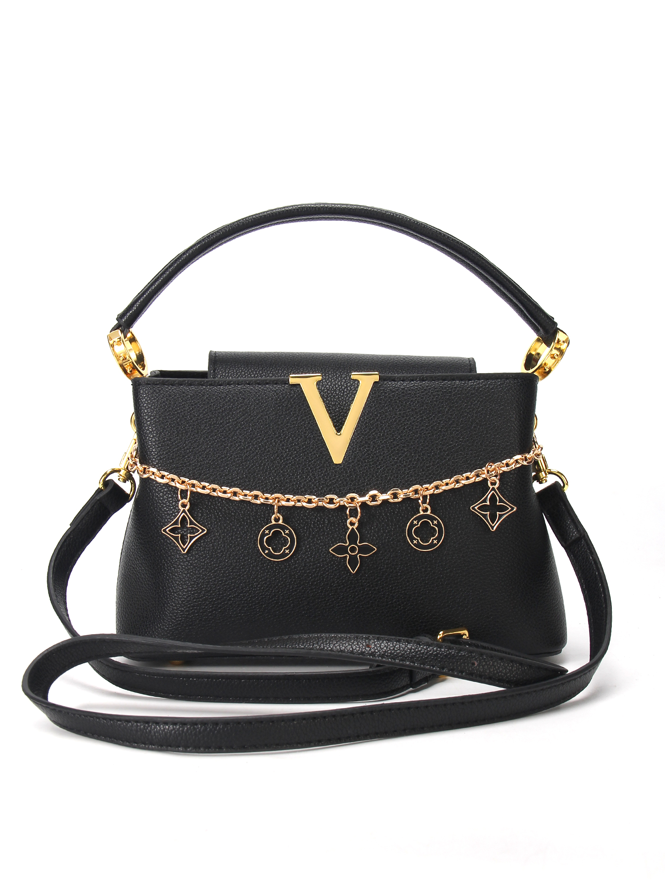 Gold V-Shaped Embellished Wome - Luxury Bags Affordable ulasan dan harga