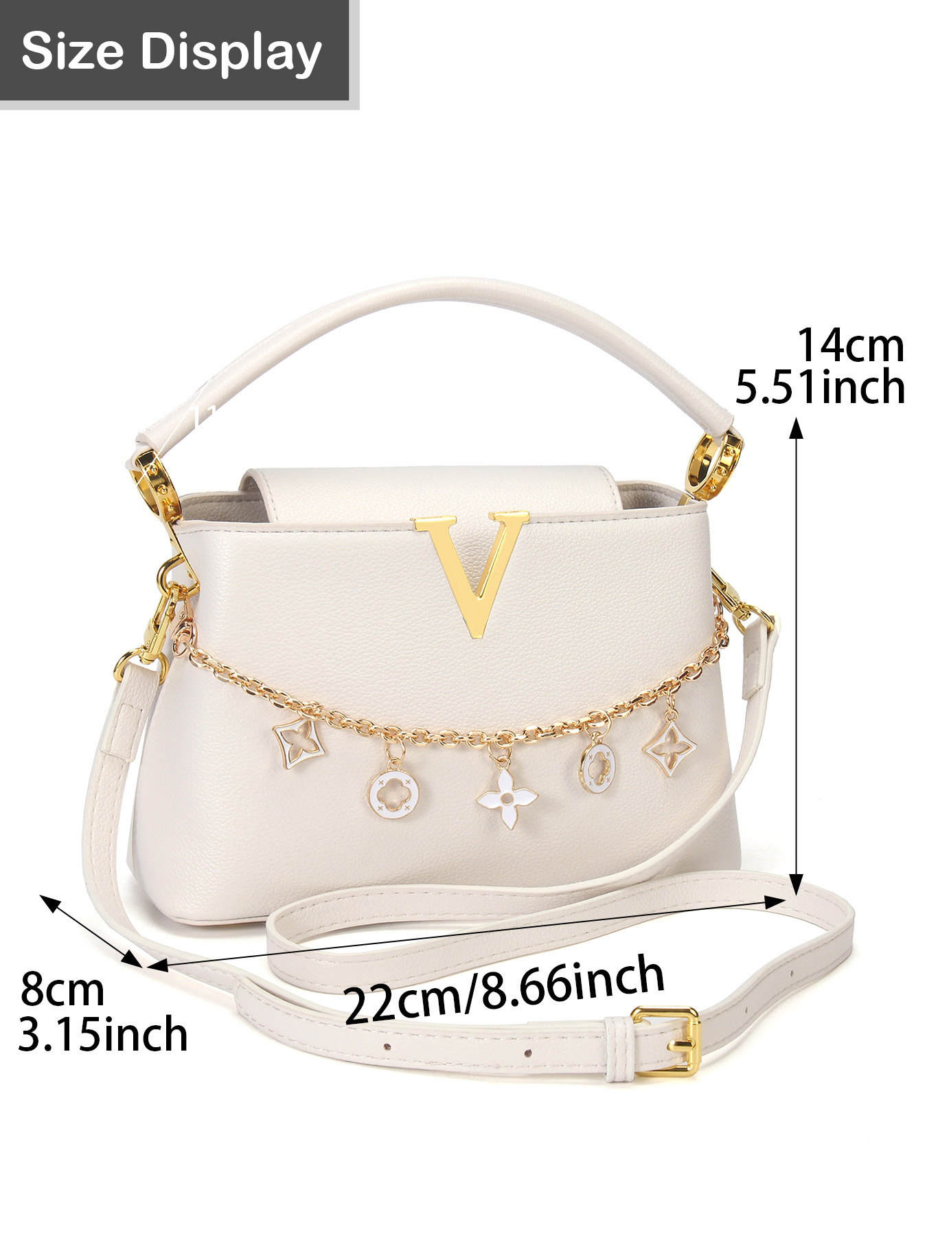 Gold V-Shaped Embellished Wome - Luxury Bags Affordable ulasan dan harga