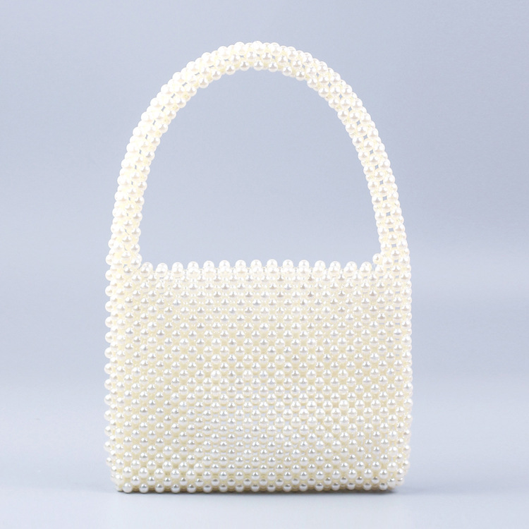 Vintage Beading Tote Bag Women - Luxury Bags White ulasan dan harga