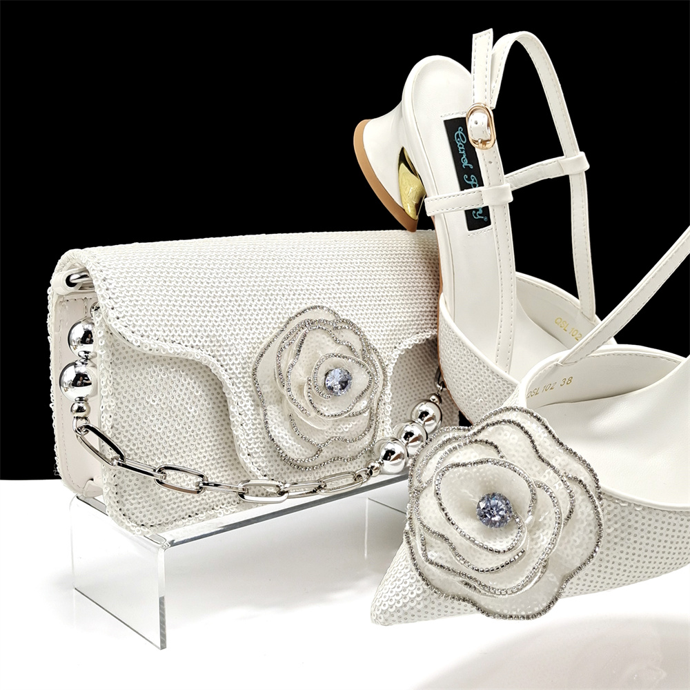 White Women Shoes And Bag Set  - Luxury Bags White ulasan dan harga
