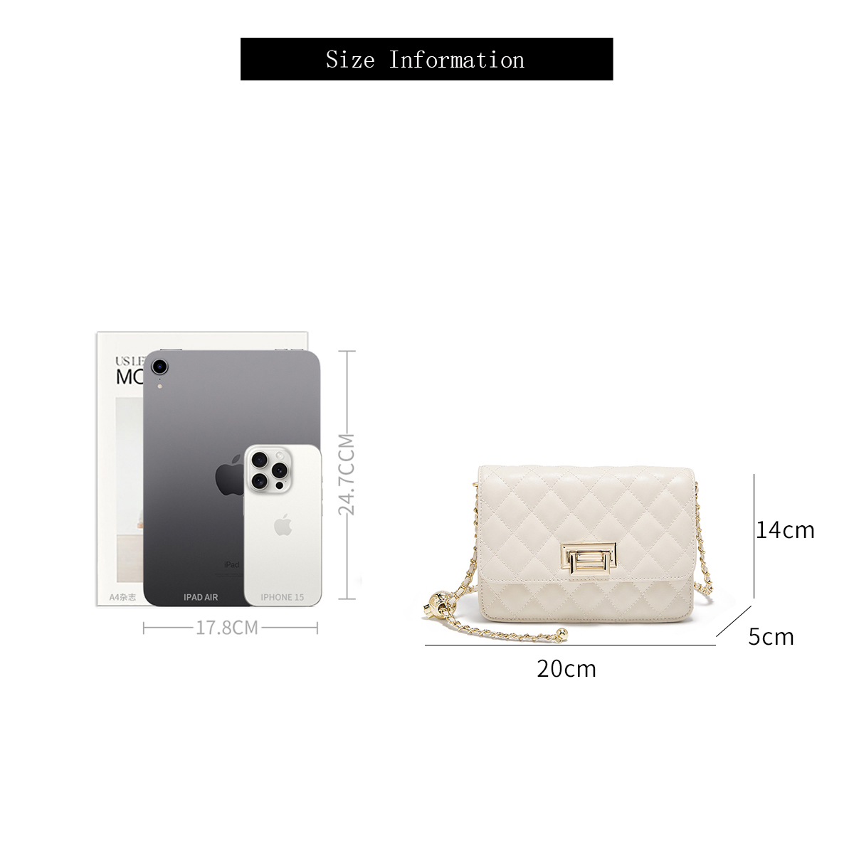 FOXER 2026 Women White Quilted - Luxury Bags White ulasan dan harga