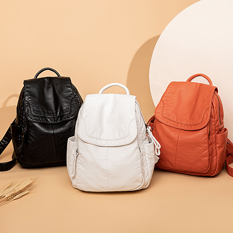 Women's Backpack White Washed  - Luxury Bags White ulasan dan harga
