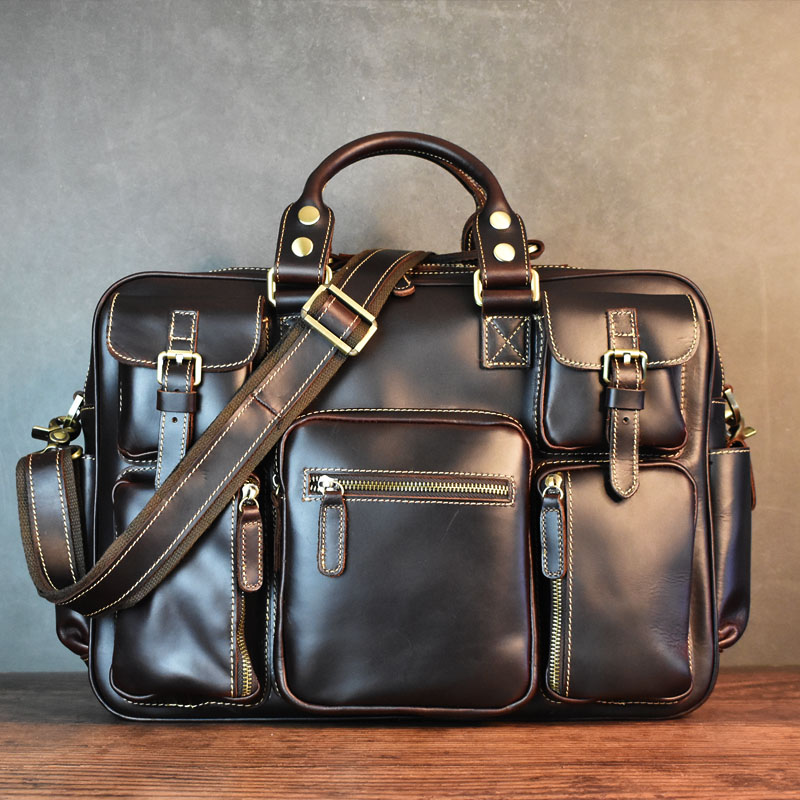 Vintage Men's Black Shoulder B - Luxury Bags Laptop ulasan dan harga