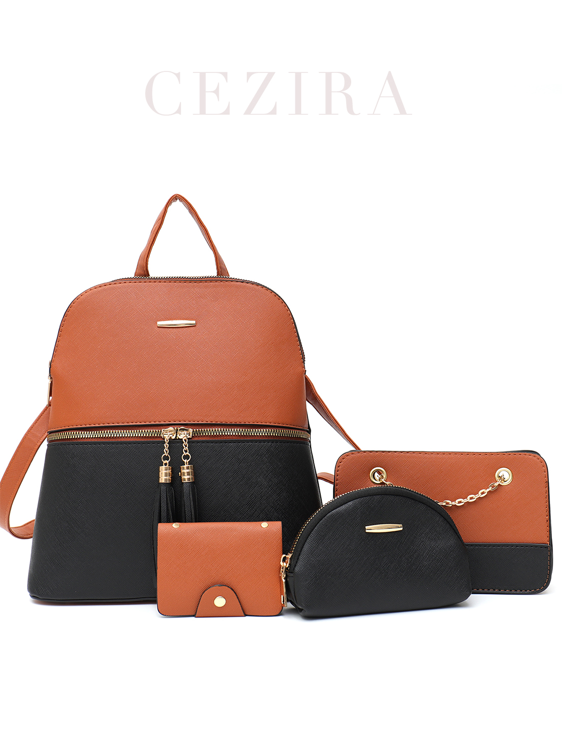 4 PCS Bags Set Women's Fashion - Luxury Tote Bags With Zipper ulasan dan harga