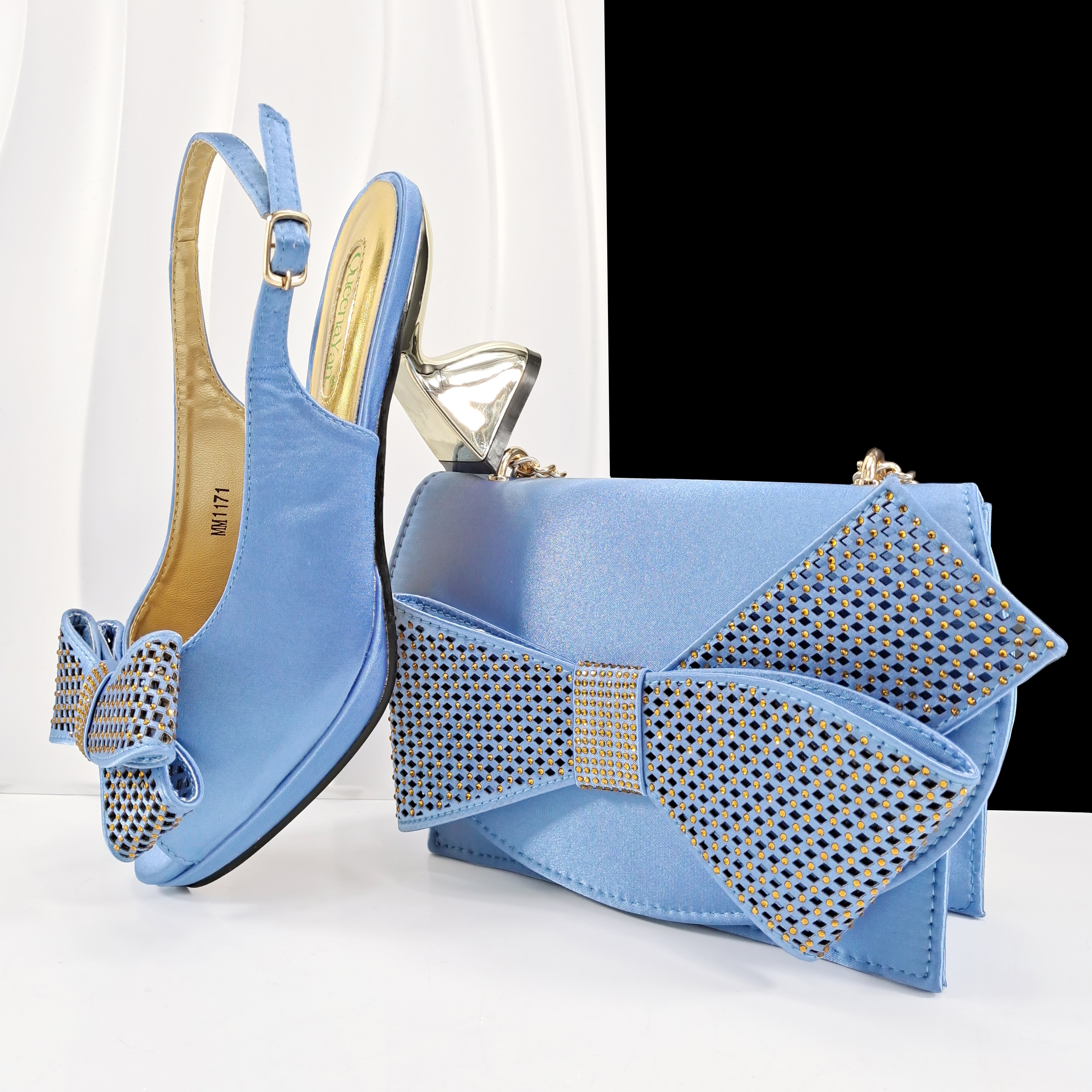 Queena Yan Sky Blue Color Peep - Luxury Bags In ulasan dan harga
