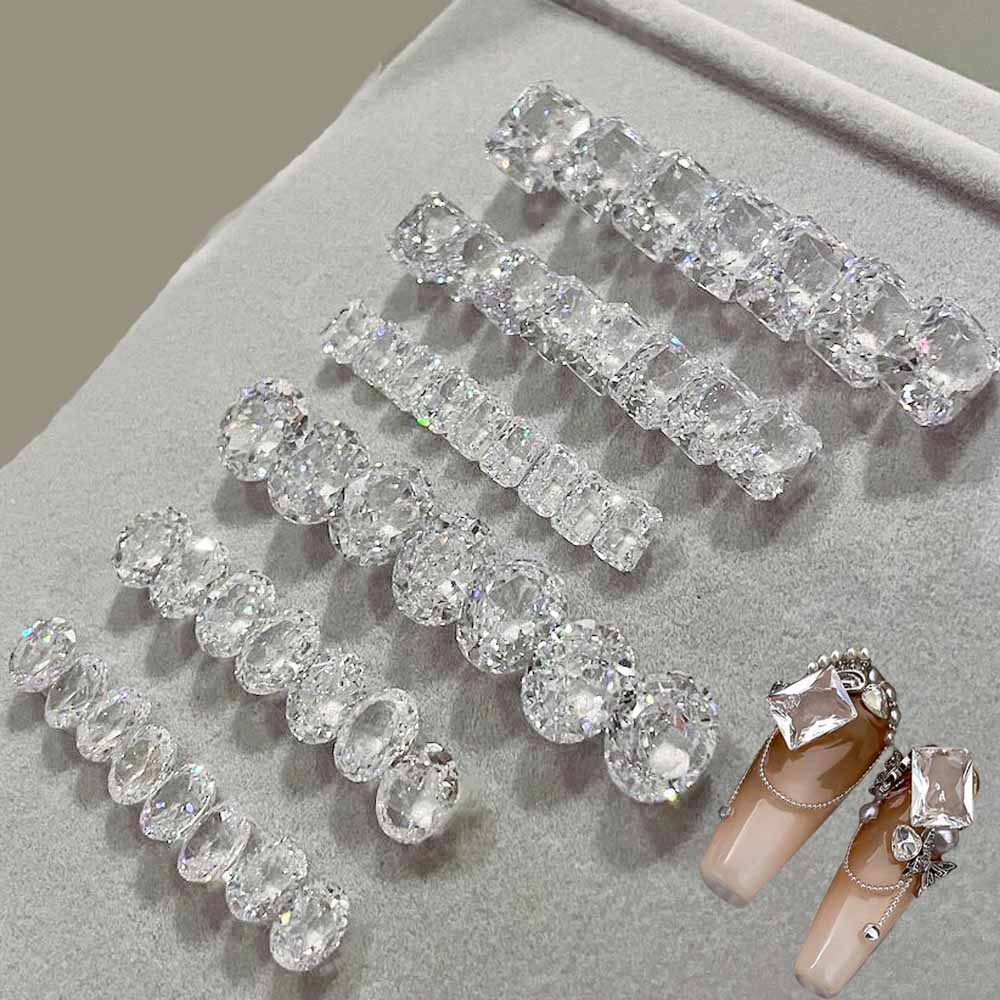 10pcs Clear Round & Square & W - Luxury Bags White ulasan dan harga